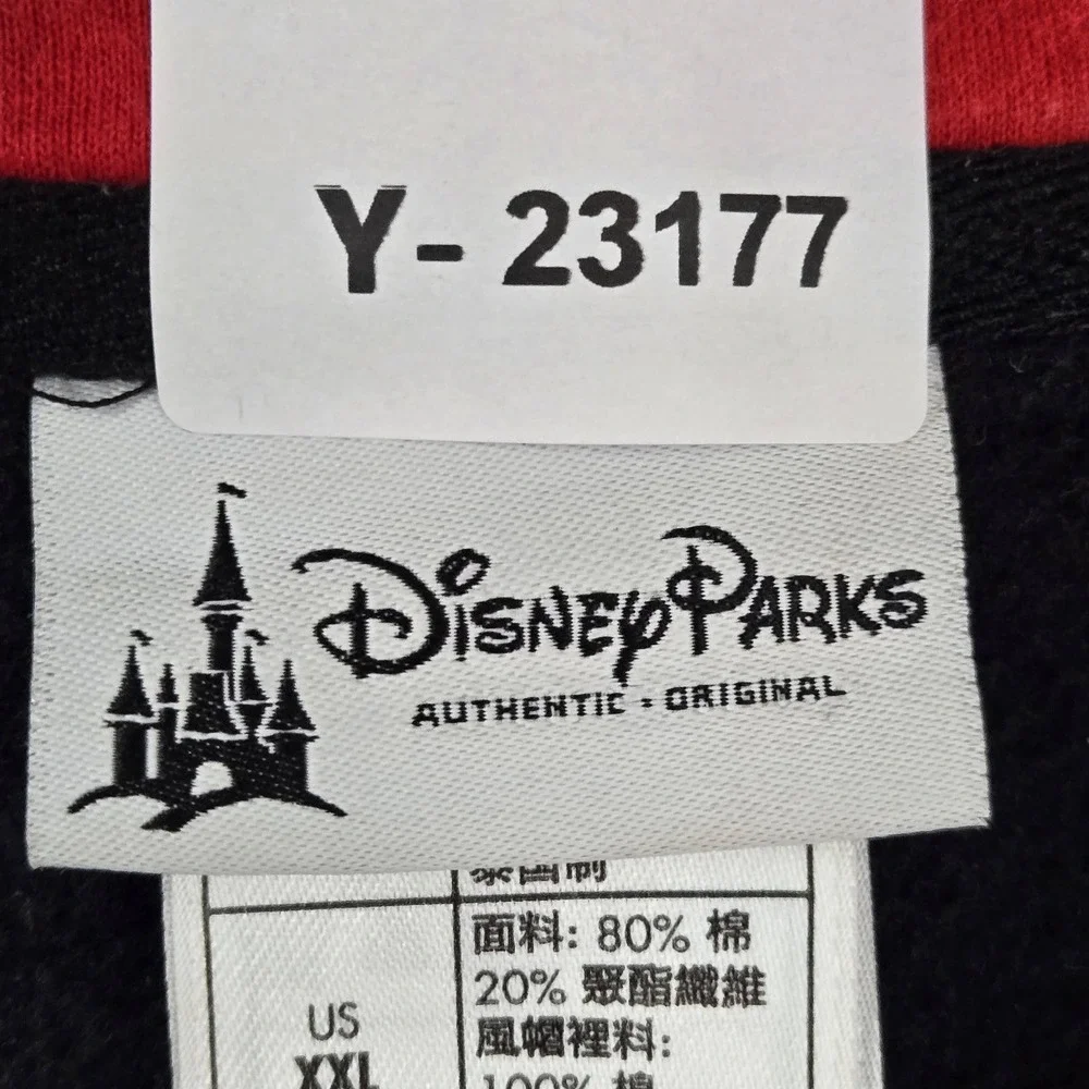 Disney Parks‎ Women Hoodie XXL Black Minnie Mouse Embroidery Polka Dot